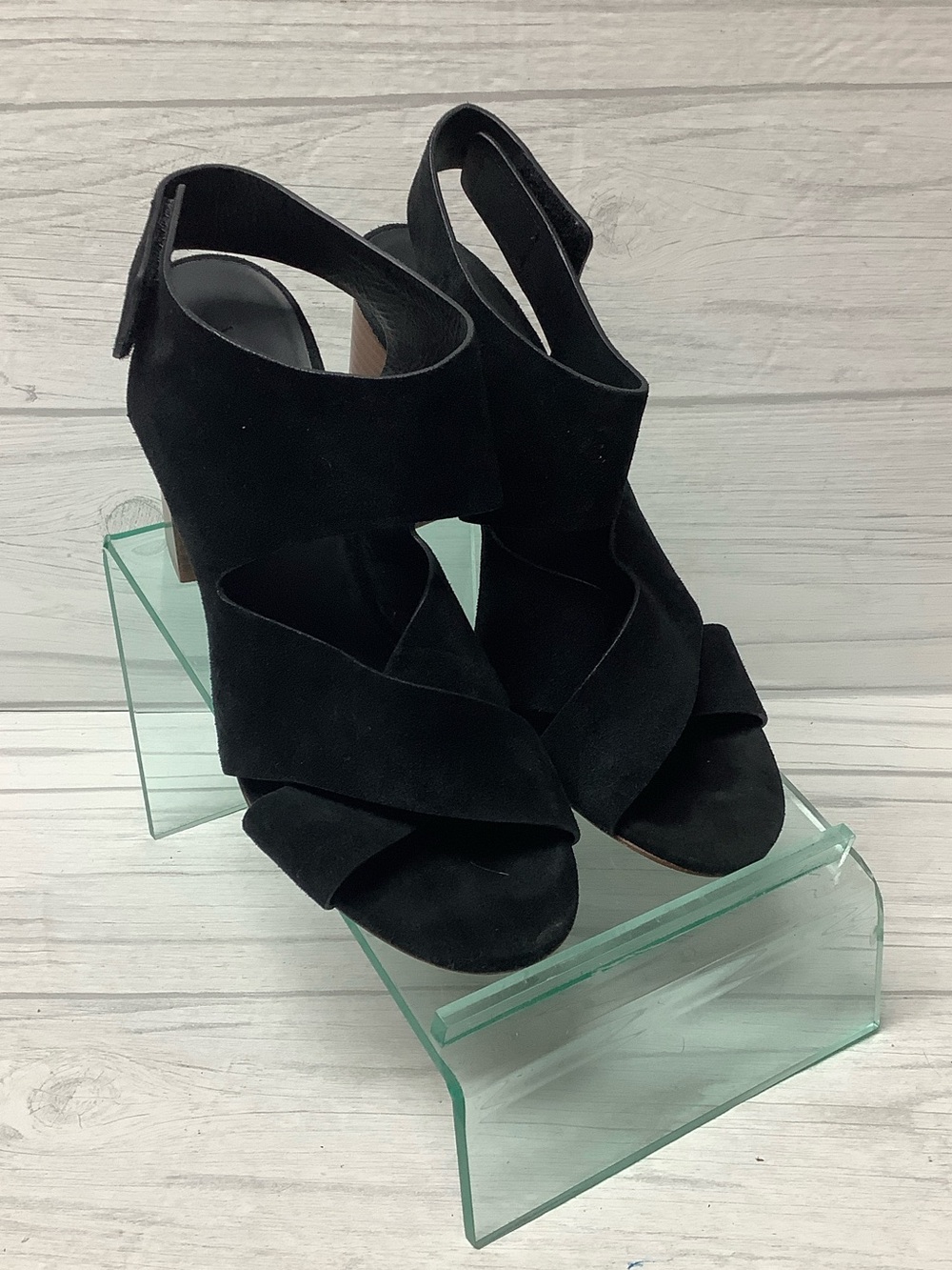 Vince Crisscross Block Heel Sandals